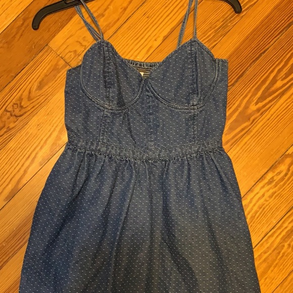 Free People Denim Dotted Dress - Picture 5 of 5